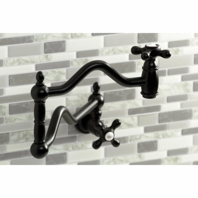 Outlet β Kingston Brass KS2100AX Heritage Wall Mount Pot Filler, Matte Black π 5 Outlet β Kingston Brass KS2100AX Heritage Wall Mount Pot Filler, Matte Black π - Image 3