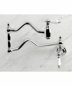 Budget ⌛ Kingston Brass KS2101PL Heritage Wall Mount Pot Filler, Polished Chrome 💯 -Moen - shop ef919ac1013a578f 0369 w800 h800 b0 p0