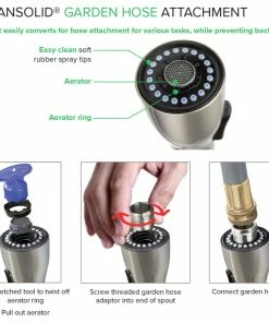 Hot Sale 😀 Transolid Kitchen/Laundry Faucet With Dual Spray And Flex Neck, Brushed Nickel/B 💯 -Moen - shop f281ca7a00bf8b59 8968 w800 h800 b1 p0