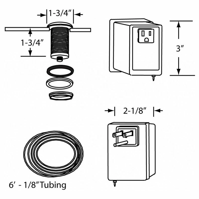 Top 10 π Westbrass Disposal Air Switch And Single Outlet Control Box, Satin Nickel π 4 Top 10 π Westbrass Disposal Air Switch And Single Outlet Control Box, Satin Nickel π - Image 2