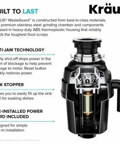 Best Sale 🧨 Kraus USA, Inc. WasteMate Continuous Feed Garbage Disposal With 1 HP Motor For Kitchen Sink 👏 -Moen - shop f861bb9c028fbbc0 5929 w800 h800 b1 p0
