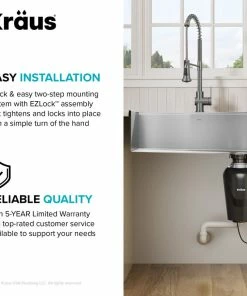 Budget 🎁 Kraus USA, Inc. WasteMate Continuous Feed Garbage Disposal With 3/4 HP Motor For Kitchen Sink 🤩 -Moen - shop fe01096300eb3498 5739 w800 h800 b0 p0