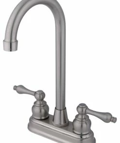 Coupon ✔️ Kingston Brass Victorian Two Handle 4" Centerset High-Arch Bar Faucet ✔️