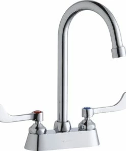 Discount 😉 Elkay 4" Centerset With Exposed Deck Faucet And 5" Gooseneck Spout 🔔