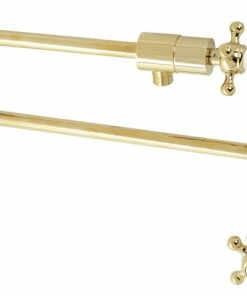 Coupon 🔥 Kingston Brass KS4102BX Metropolitan Wall Mount Pot Filler, Polished Brass 🥰