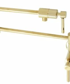 Wholesale 🌟 Kingston Brass KS4102DL Concord Wall Mount Pot Filler, Polished Brass 👏