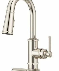 Cheapest ⌛ Pfister GT572TD Port Haven 1.8 GPM 1 Hole Pull Down Bar Faucet - Polished ⌛