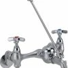 Best Pirce 😉 Delta Faucet Delta 2-Hole Wall Mount Service Sink Faucet Double Cross Handle, Rough Chrome 🔔
