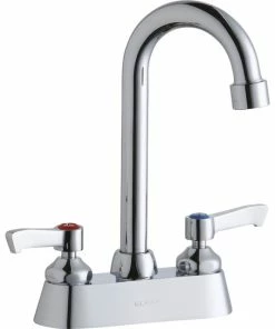 Top 10 🤩 Elkay 4" Gooseneck Spout Double Handle Deck Mount Commercial Faucet, LK406GN04L2 🎁