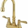 Cheapest 🔥 Kingston Brass 4" Centerset Bar Faucet, Polished Brass 🔔