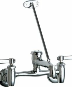 New 🤩 Chicago Faucet Chicago 897-Ccp Water Sink Faucet With Supply Stops 😍