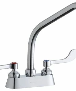 Best Sale 💯 Elkay 4" Centerset With Exposed Deck Faucet And 8" High Arc Spout 🎉