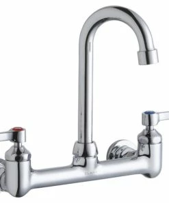 Outlet 👍 Elkay Scrub/Handwash 8" Centerset Faucet W/4" Gooseneck Spout 1/2in Inlet 🤩