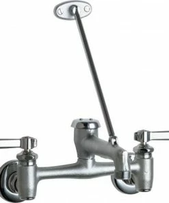 Best Pirce 😉 Chicago Faucets 897-CRCF 8.35 GPM Wall Mounted Manual Sink Faucet - Rough 🎉