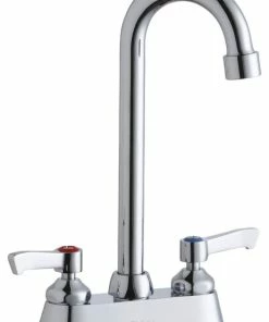 Top 10 ❤️ Elkay 4" Centerset, Exposed Deck Faucet, 5" Gooseneck Spout 2" Lever Handles 🌟