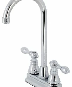 Top 10 🛒 Kingston Brass KB491ACL American Classic Two-Handle High-Arc Bar Faucet, Polished Chrome 🎁