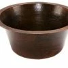 Budget 😍 Premier Copper Products 16" Round 🔨 Hammered Copper Prep Sink 🛒 -Moen - shop home design 44