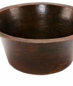 Budget 😍 Premier Copper Products 16" Round 🔨 Hammered Copper Prep Sink 🛒