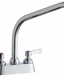 Cheapest 🤩 Elkay 4" Centerset, Exposed Deck Faucet, 10" High Arc Spout 2" Lever Handles 🥰