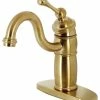 Discount ❤️ Kingston Brass KB148.BL Vintage 1.8 GPM 1 Hole Bar Faucet - Brushed Brass 😉 -Moen - shop home design 6
