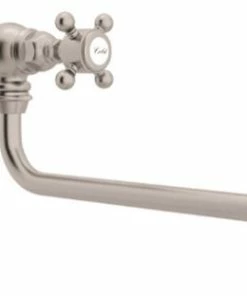 Discount 👏 Rohl Italian Kitchen Single-Cross Handle Kitchen Pot Filler, Satin Nickel 🧨