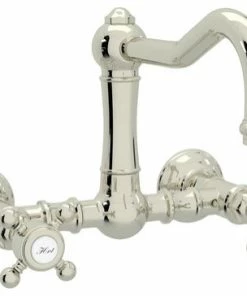 Cheap 🎉 Rohl Acqui Wall Mount Bridge Lavatory Faucet With Column-Spout 💯