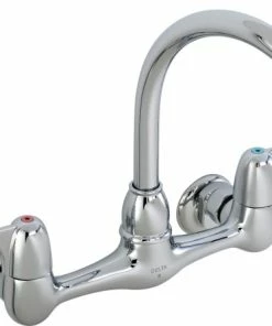 Coupon 🎁 Delta Faucet Delta 28P4902LF Commercial Laundry Faucet Double Handle Wall - Chrome ⌛